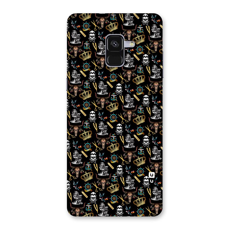 Cool Barber Pattern Back Case for Galaxy A8 Plus