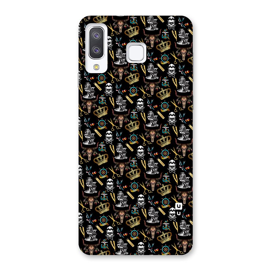 Cool Barber Pattern Back Case for Galaxy A8 Star