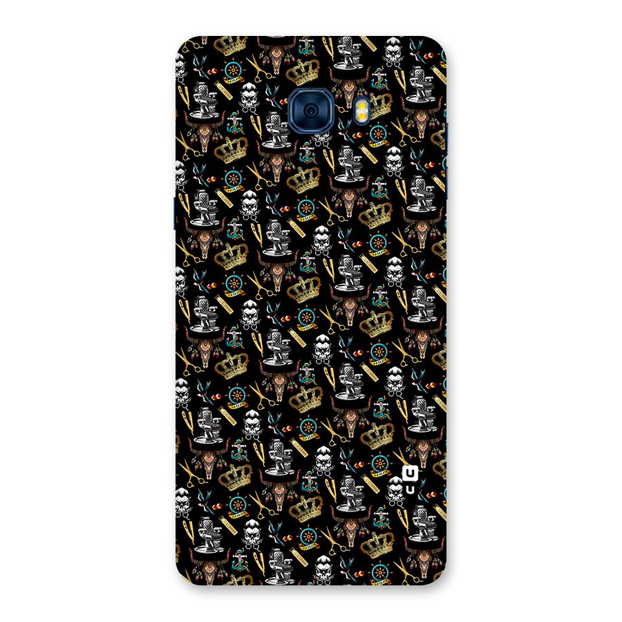 Cool Barber Pattern Back Case for Galaxy C7 Pro