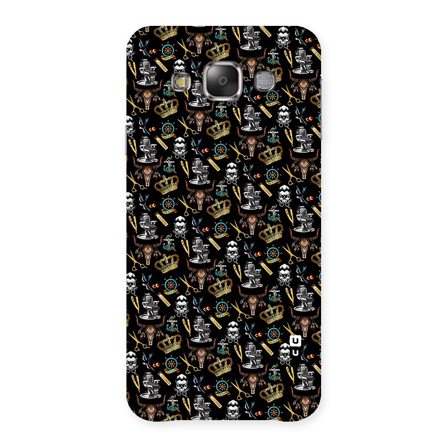 Cool Barber Pattern Back Case for Galaxy E7