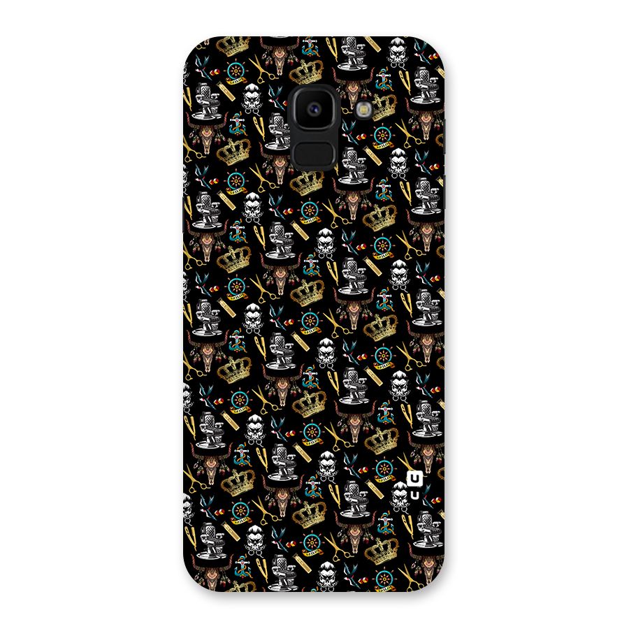 Cool Barber Pattern Back Case for Galaxy J6