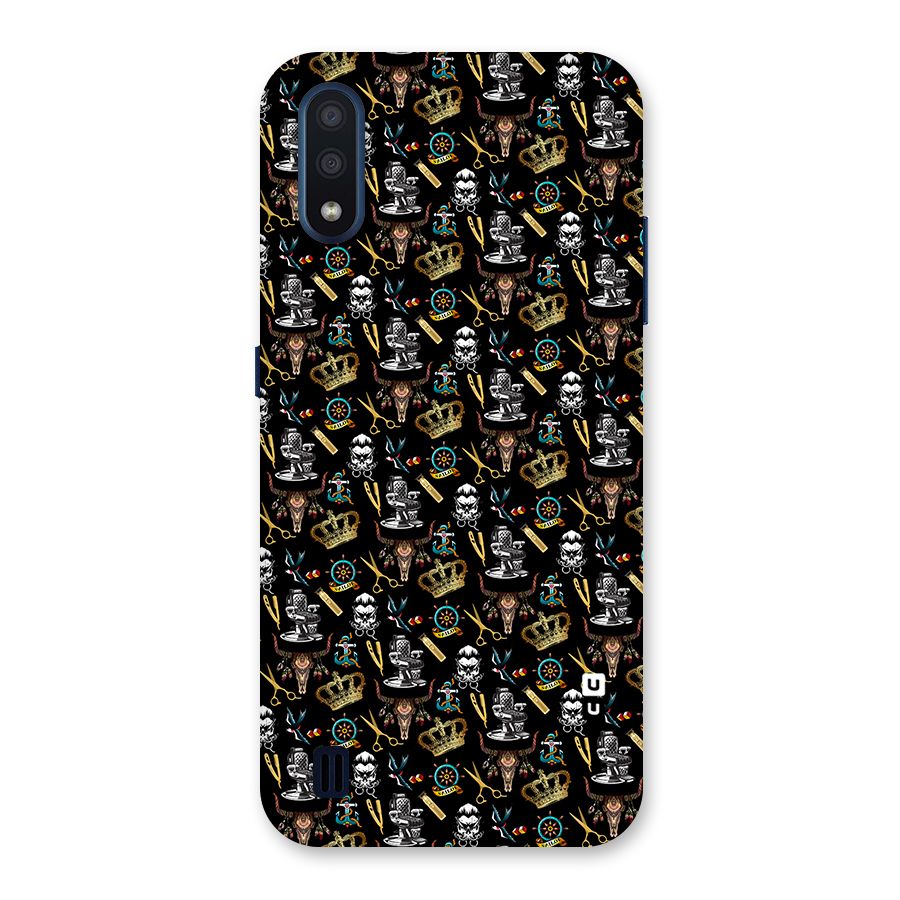 Cool Barber Pattern Back Case for Galaxy M01