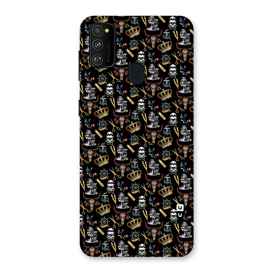 Cool Barber Pattern Back Case for Galaxy M21