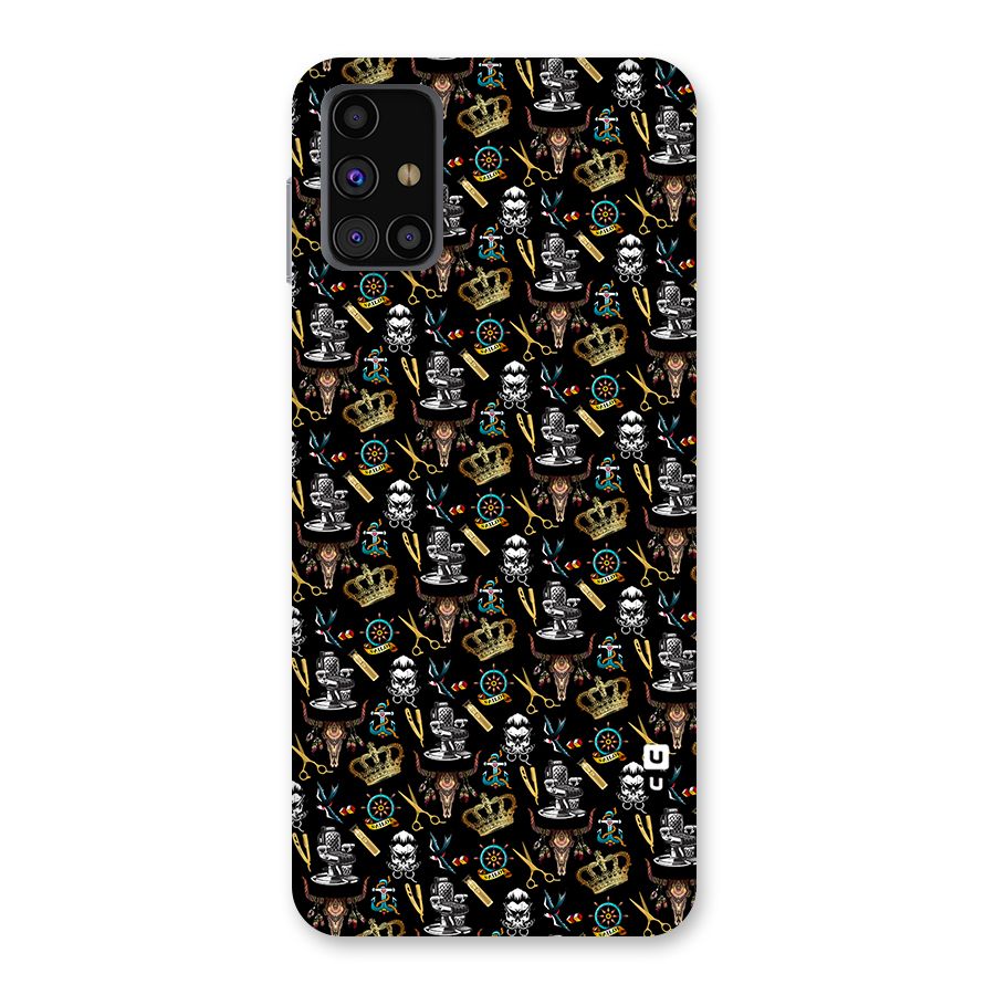 Cool Barber Pattern Back Case for Galaxy M31s