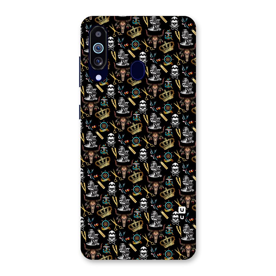 Cool Barber Pattern Back Case for Galaxy M40