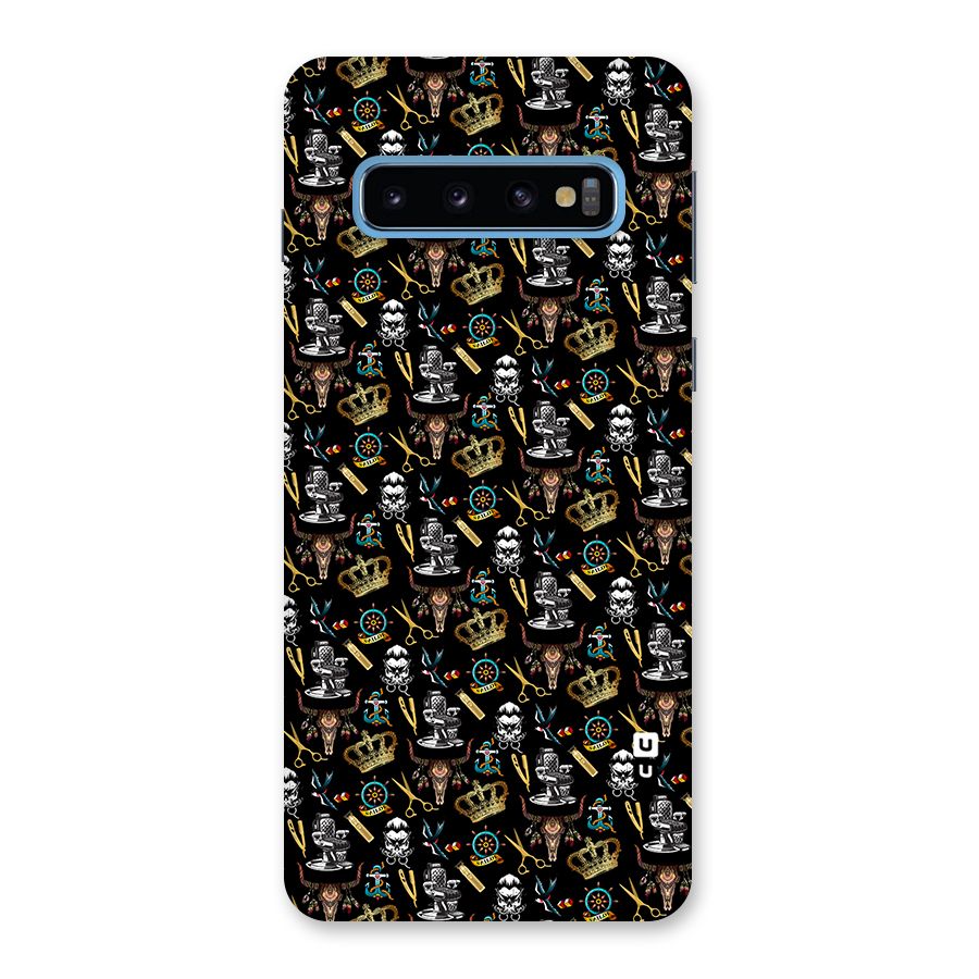 Cool Barber Pattern Back Case for Galaxy S10