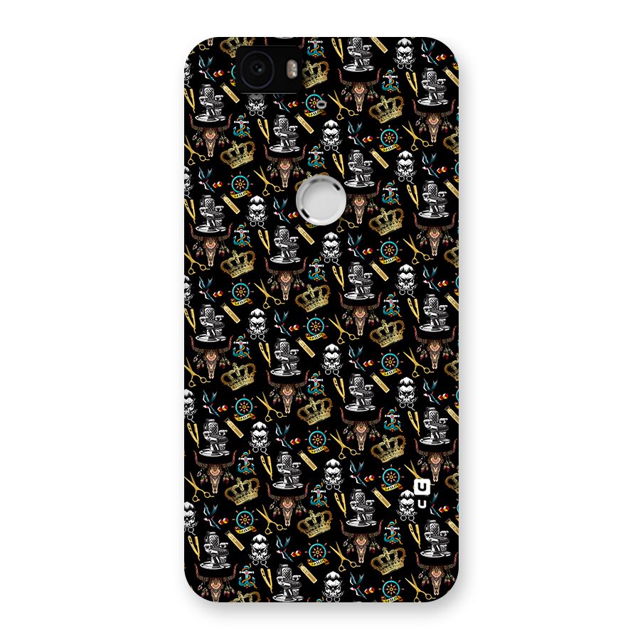 Cool Barber Pattern Back Case for Google Nexus-6P
