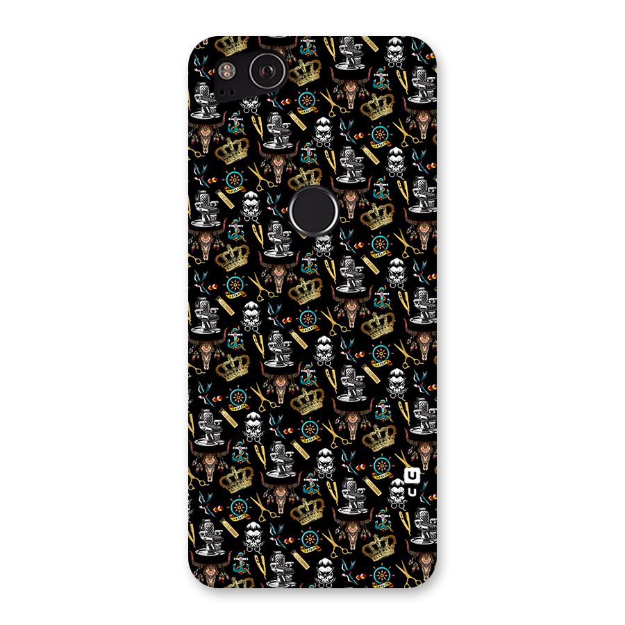 Cool Barber Pattern Back Case for Google Pixel 2