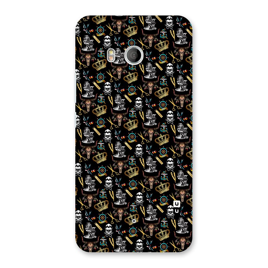 Cool Barber Pattern Back Case for HTC U11