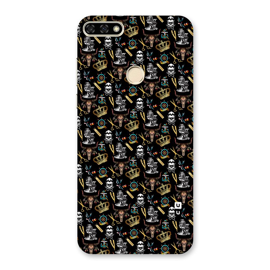 Cool Barber Pattern Back Case for Honor 7A