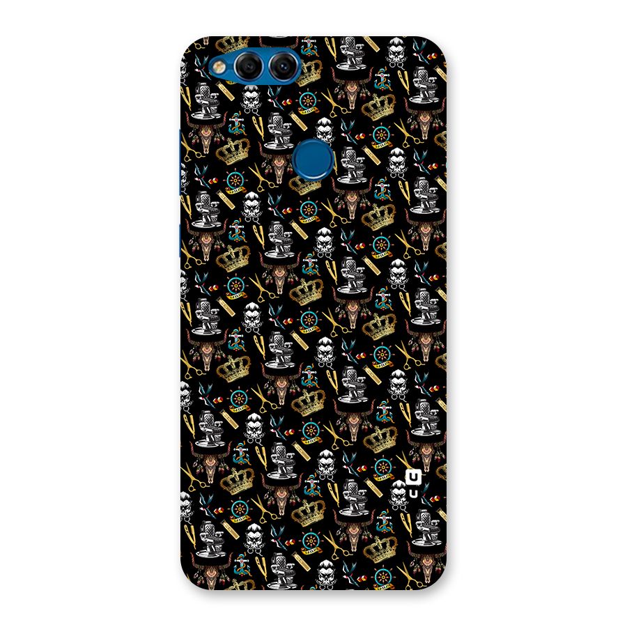 Cool Barber Pattern Back Case for Honor 7X