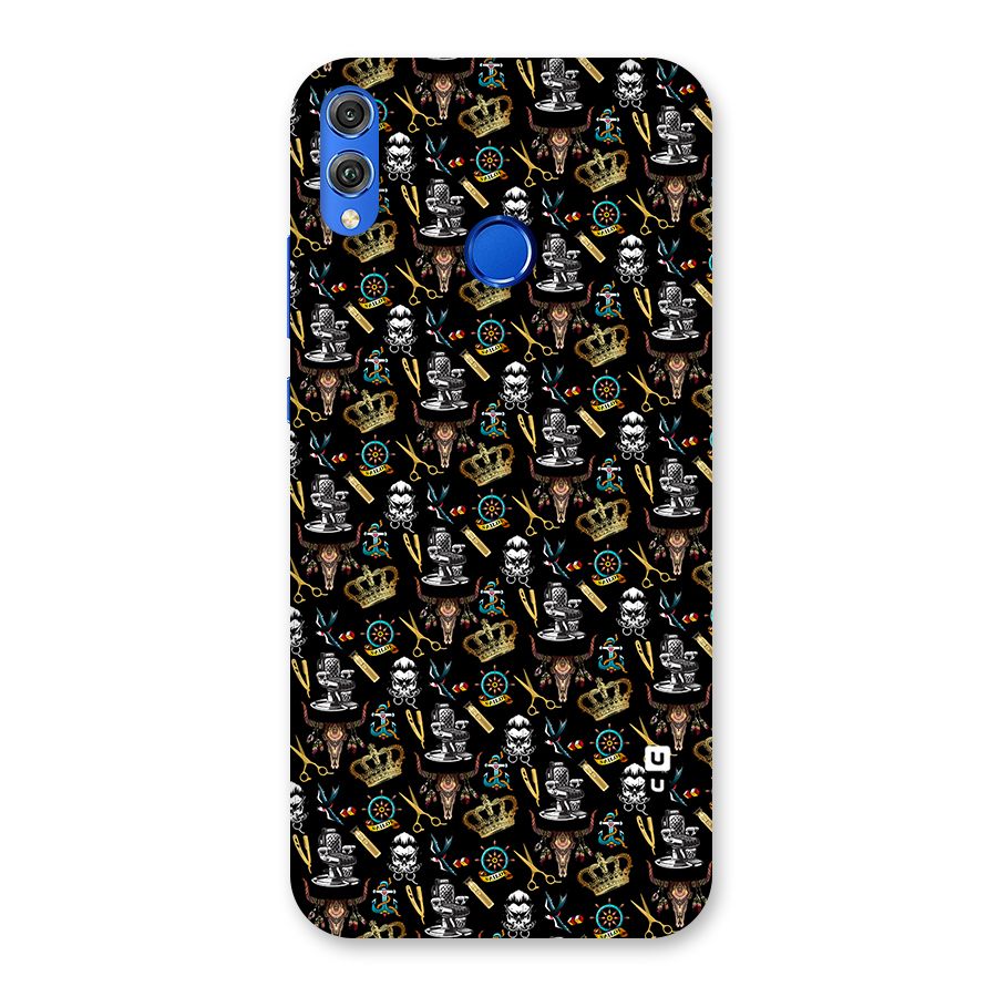 Cool Barber Pattern Back Case for Honor 8X