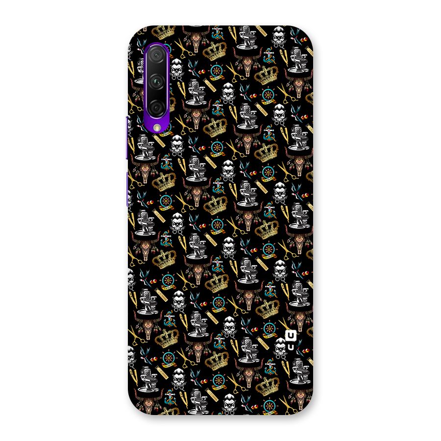 Cool Barber Pattern Back Case for Honor 9X Pro