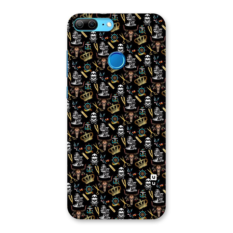 Cool Barber Pattern Back Case for Honor 9 Lite
