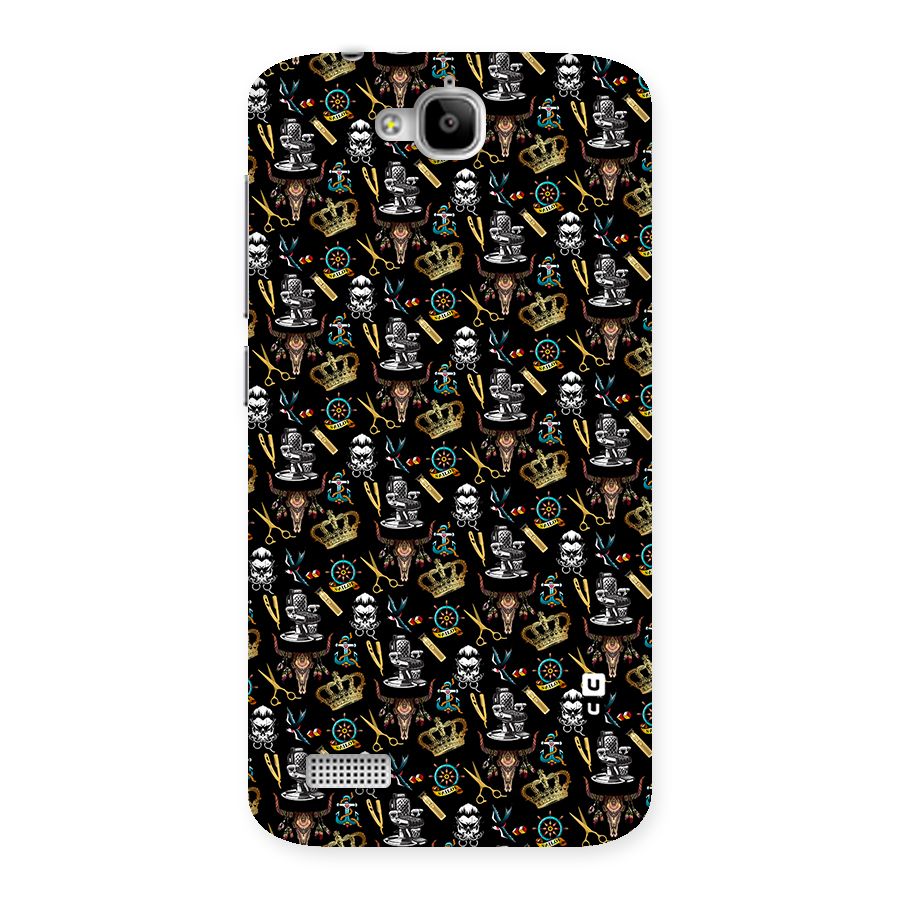 Cool Barber Pattern Back Case for Honor Holly