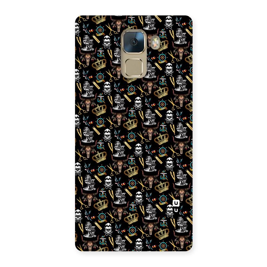 Cool Barber Pattern Back Case for Huawei Honor 7