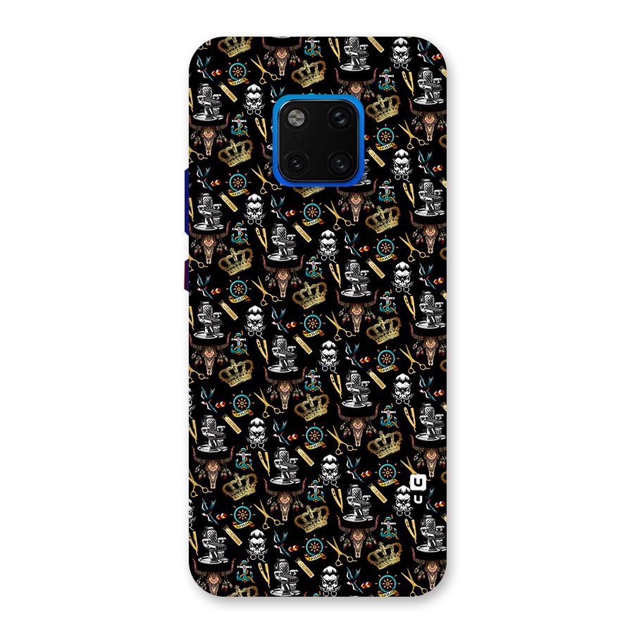 Cool Barber Pattern Back Case for Huawei Mate 20 Pro