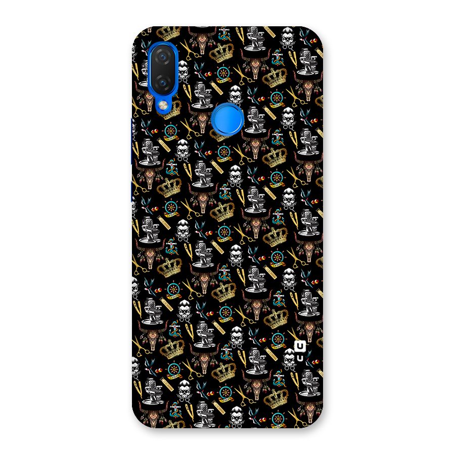 Cool Barber Pattern Back Case for Huawei P Smart+