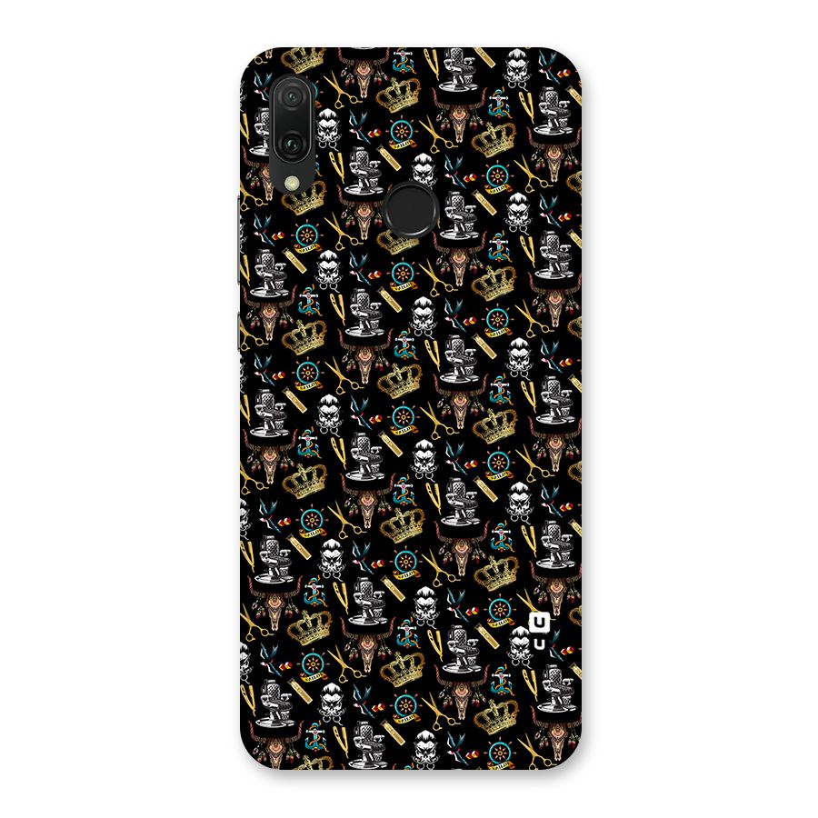 Cool Barber Pattern Back Case for Huawei Y9 (2019)