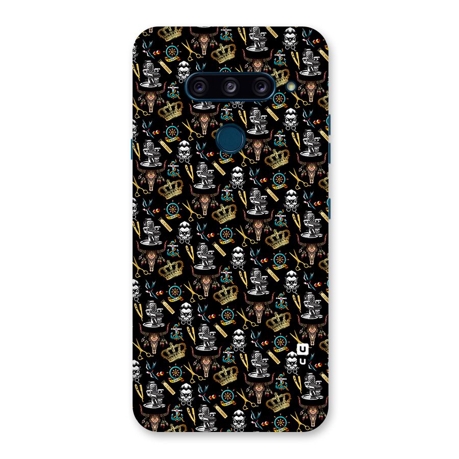 Cool Barber Pattern Back Case for LG  V40 ThinQ