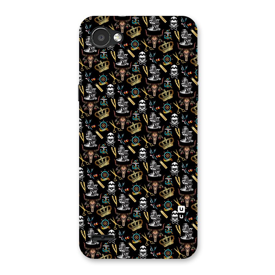 Cool Barber Pattern Back Case for LG Q6