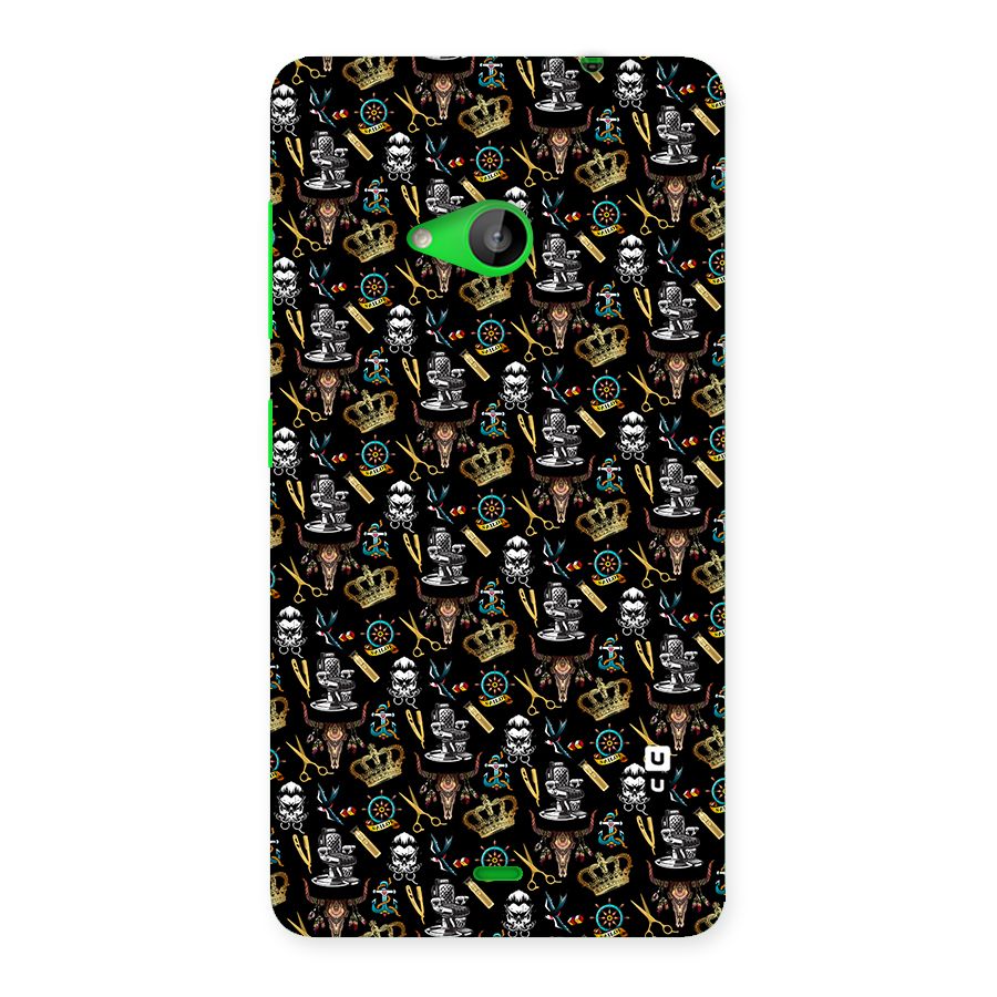 Cool Barber Pattern Back Case for Lumia 535