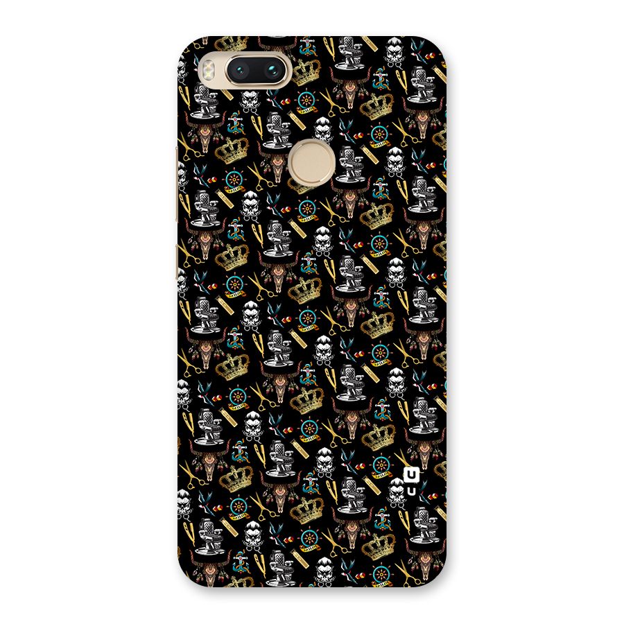 Cool Barber Pattern Back Case for Mi A1
