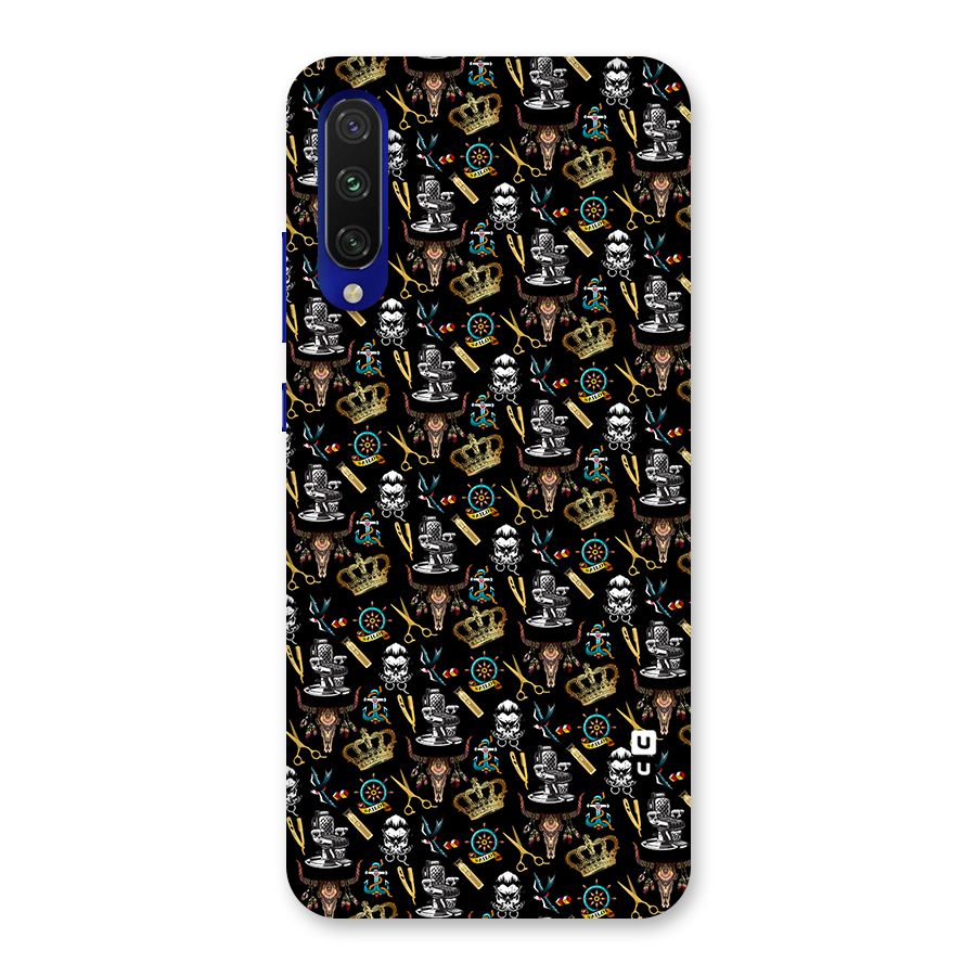 Cool Barber Pattern Back Case for Mi A3