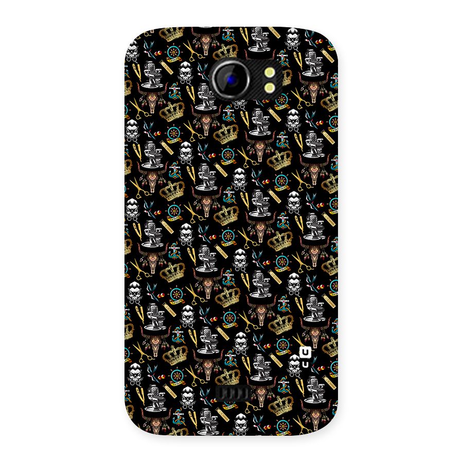 Cool Barber Pattern Back Case for Micromax Canvas 2 A110