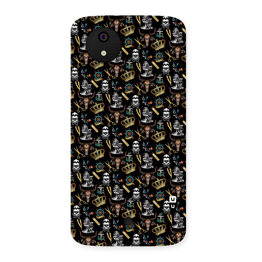 Cool Barber Pattern Back Case for Micromax Canvas A1