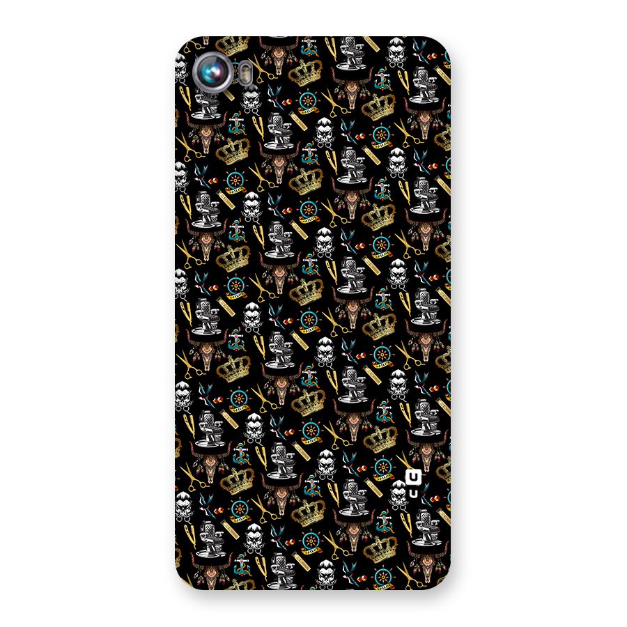 Cool Barber Pattern Back Case for Micromax Canvas Fire 4 A107