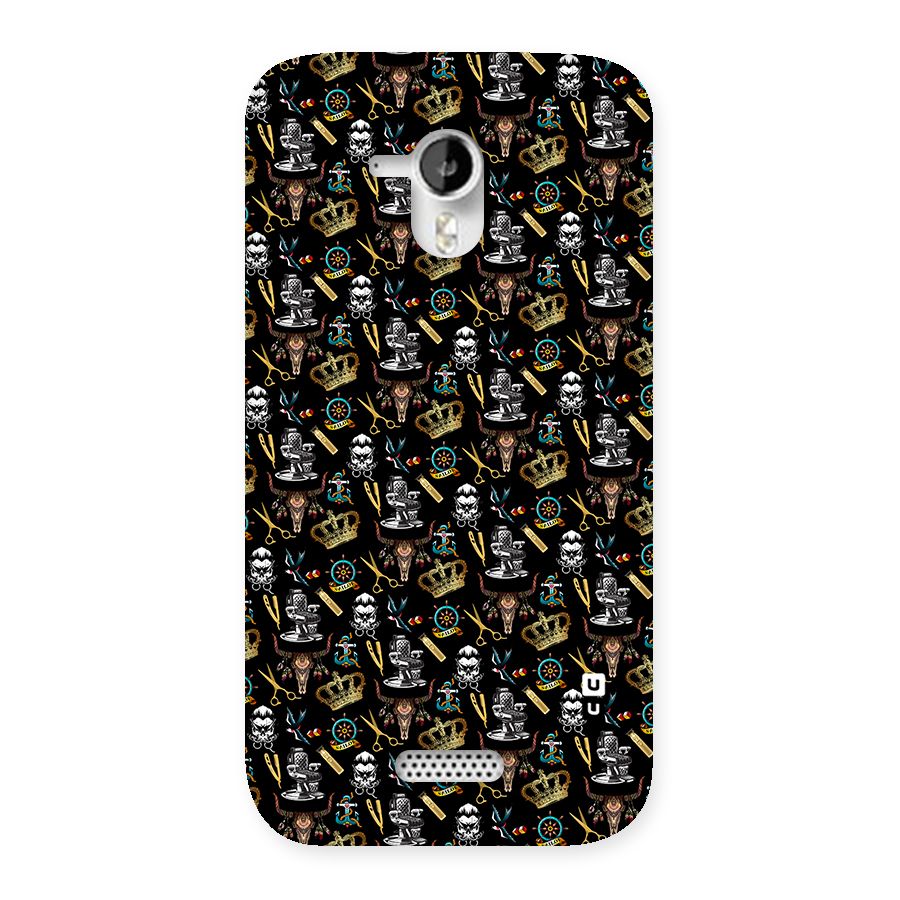 Cool Barber Pattern Back Case for Micromax Canvas HD A116