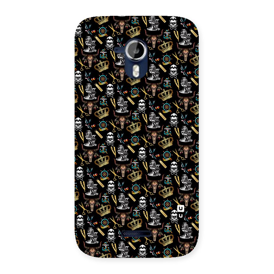 Cool Barber Pattern Back Case for Micromax Canvas Magnus A117