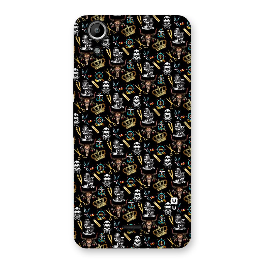 Cool Barber Pattern Back Case for Micromax Canvas Selfie Lens Q345