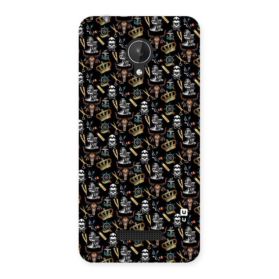 Cool Barber Pattern Back Case for Micromax Canvas Spark Q380