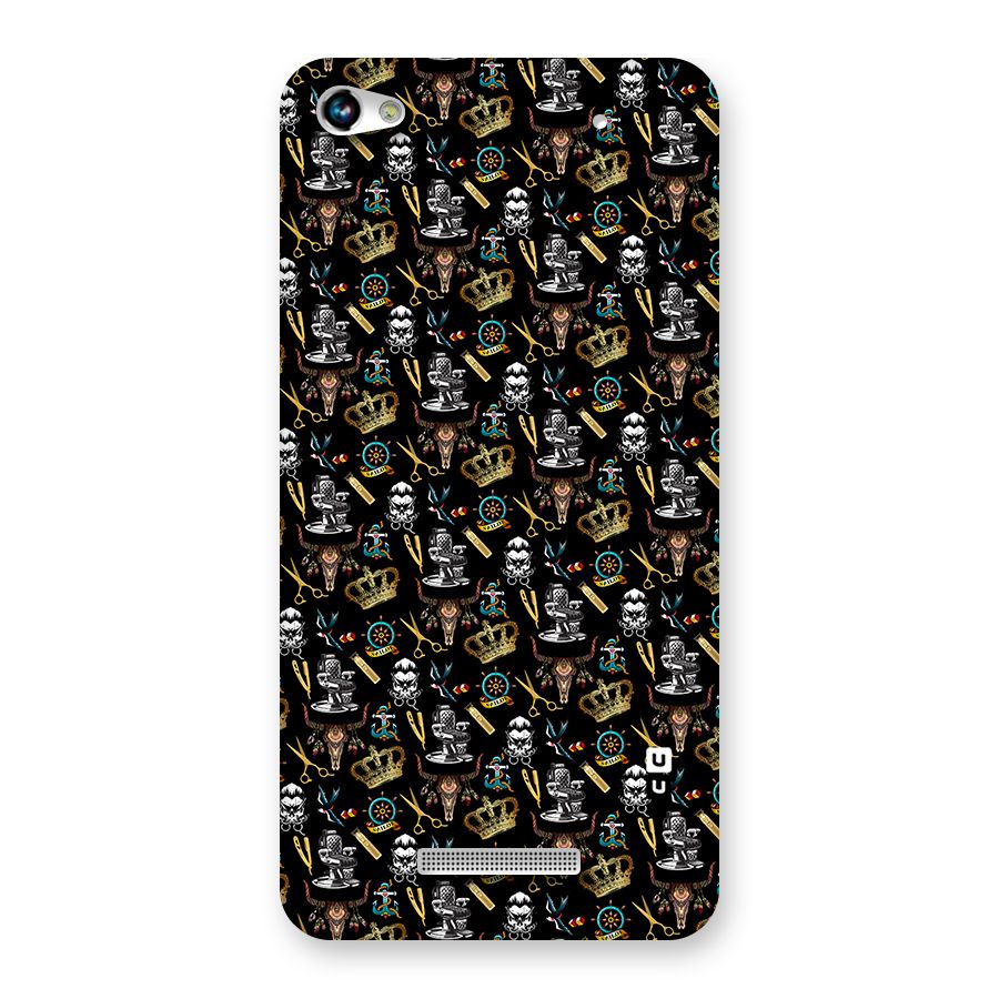 Cool Barber Pattern Back Case for Micromax Hue 2
