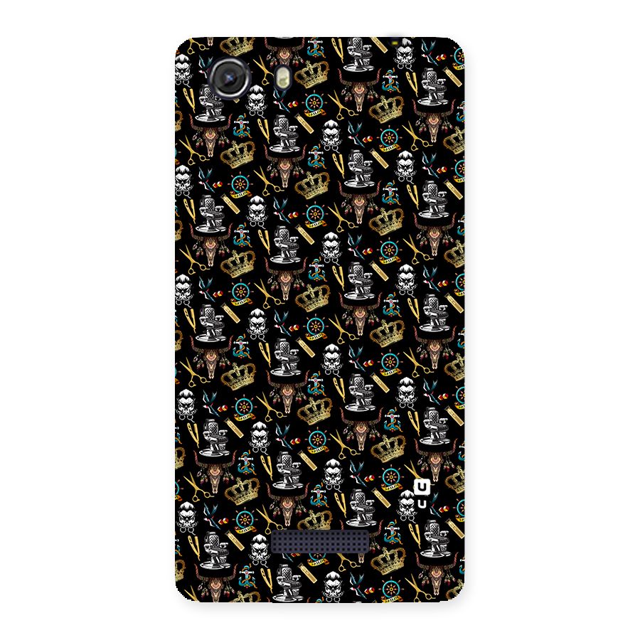 Cool Barber Pattern Back Case for Micromax Unite 3