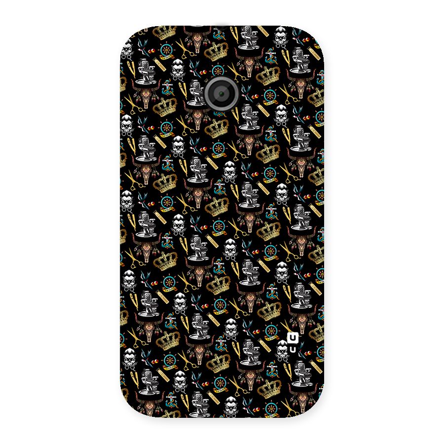 Cool Barber Pattern Back Case for Moto E