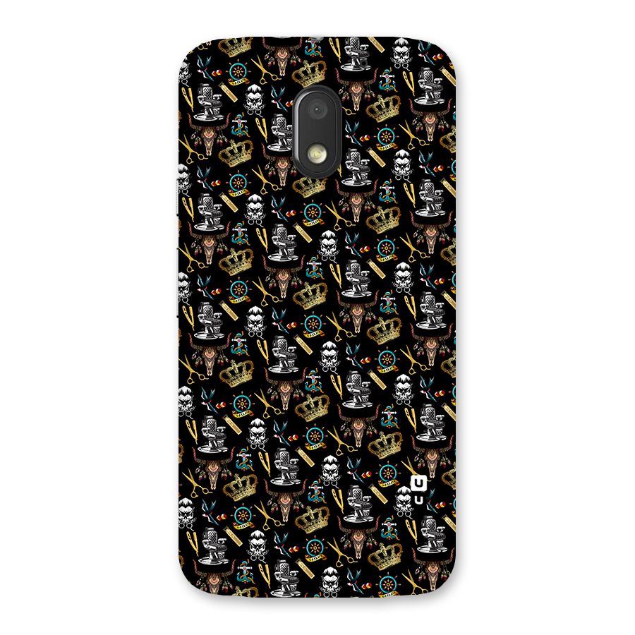 Cool Barber Pattern Back Case for Moto E3 Power