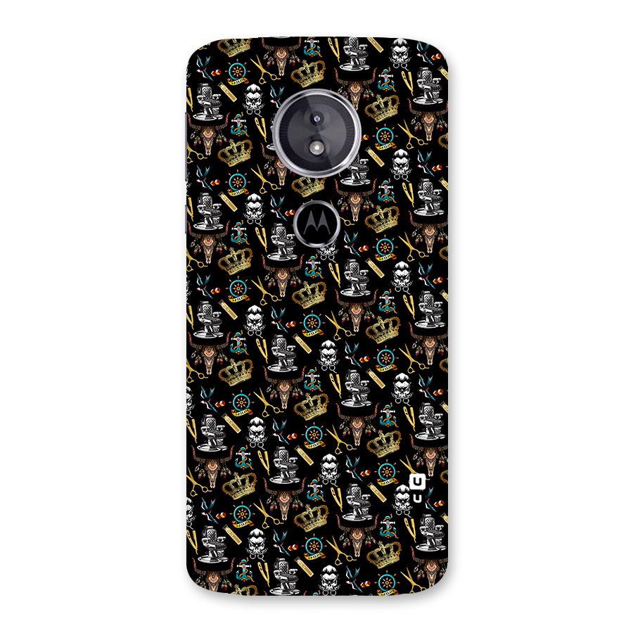 Cool Barber Pattern Back Case for Moto E5