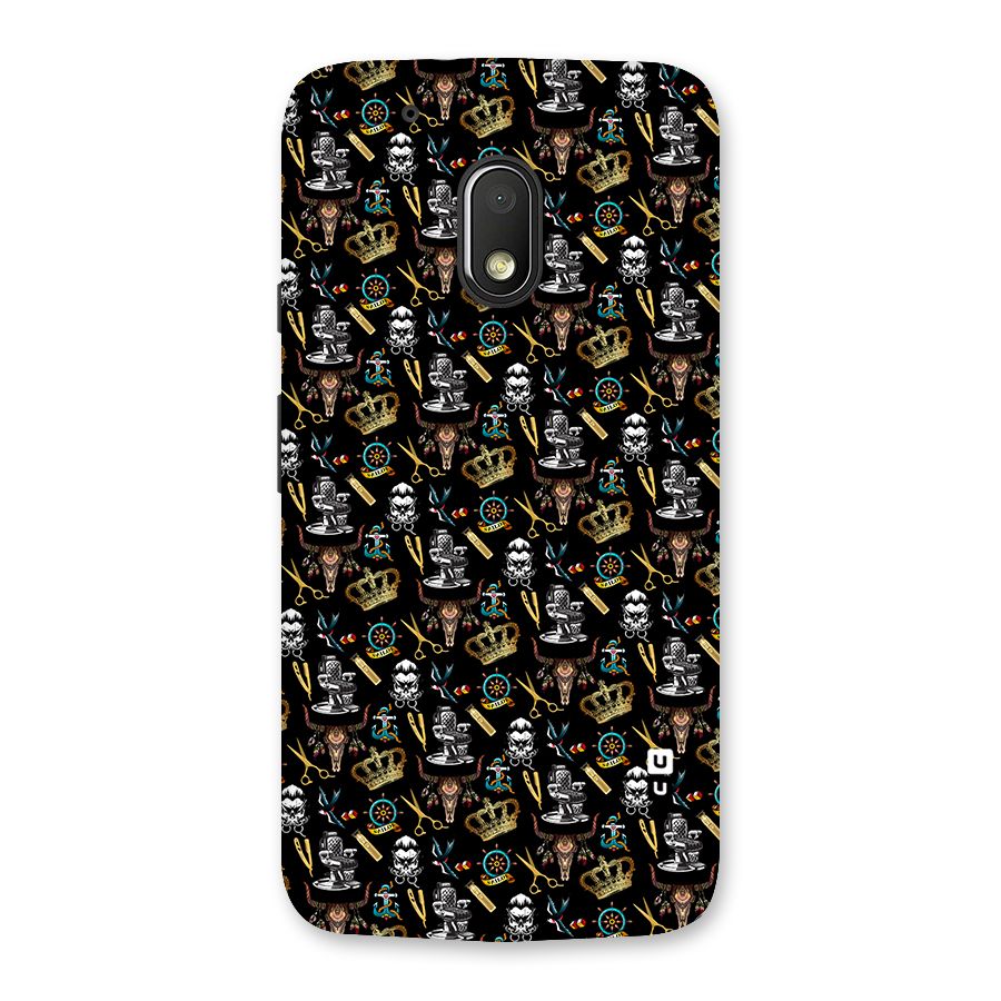 Cool Barber Pattern Back Case for Moto G4 Play