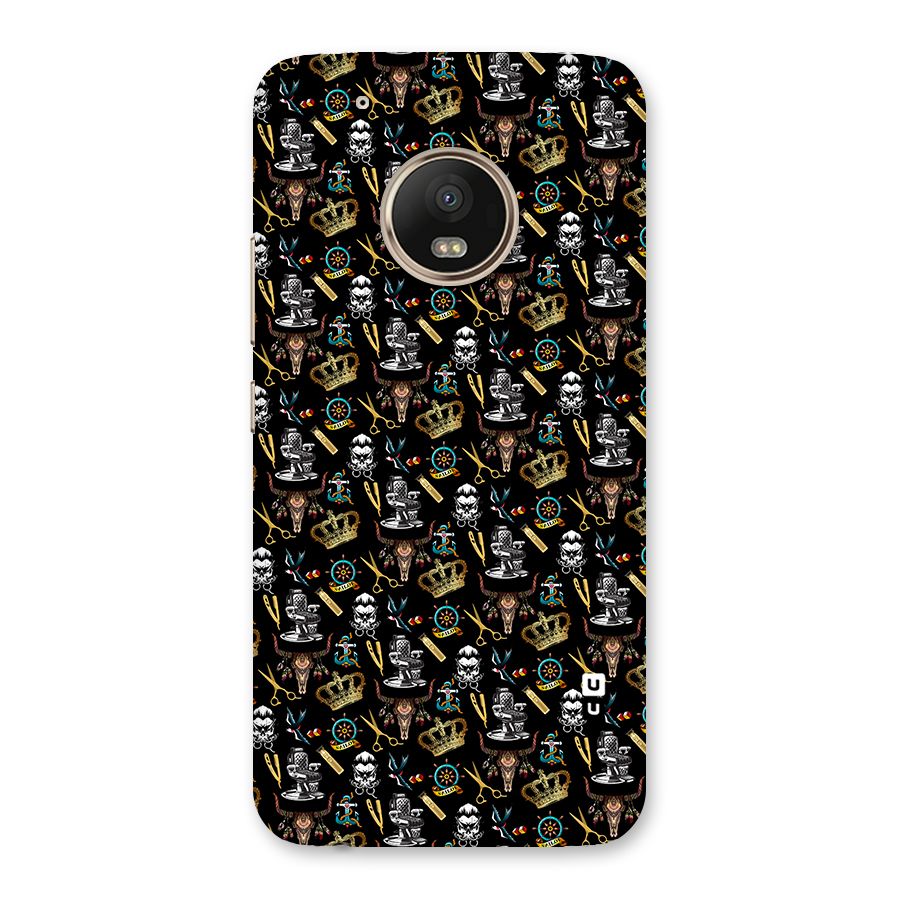 Cool Barber Pattern Back Case for Moto G5 Plus
