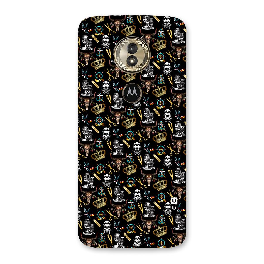 Cool Barber Pattern Back Case for Moto G6 Play