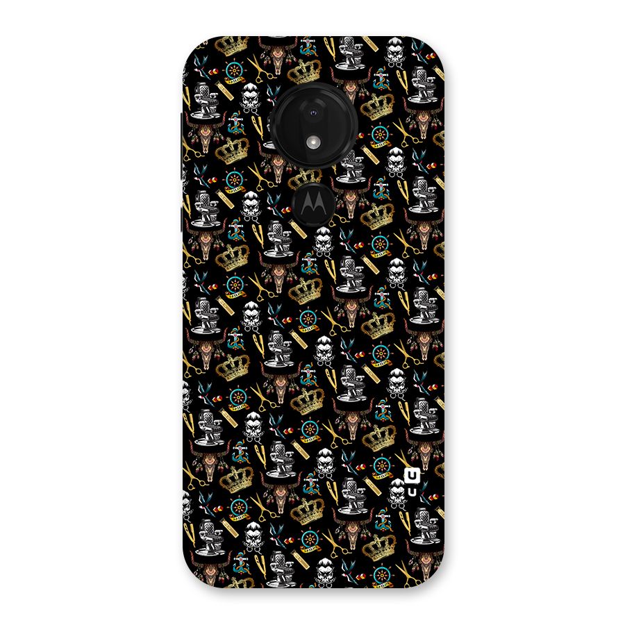 Cool Barber Pattern Back Case for Moto G7 Power