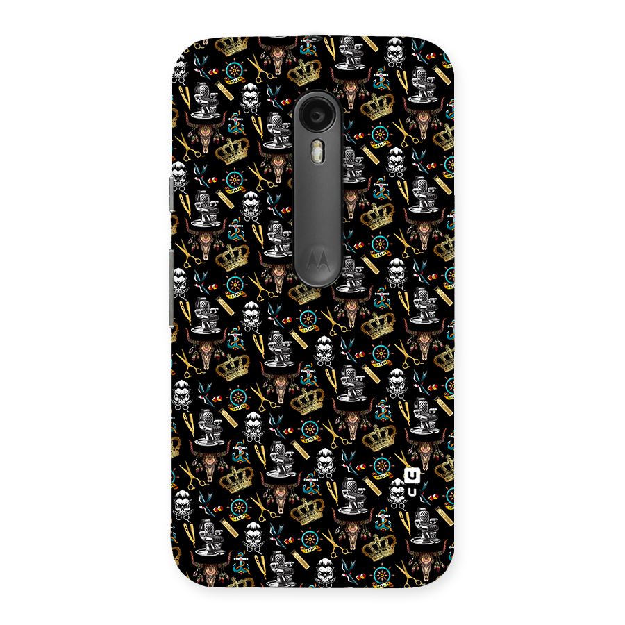 Cool Barber Pattern Back Case for Moto G Turbo