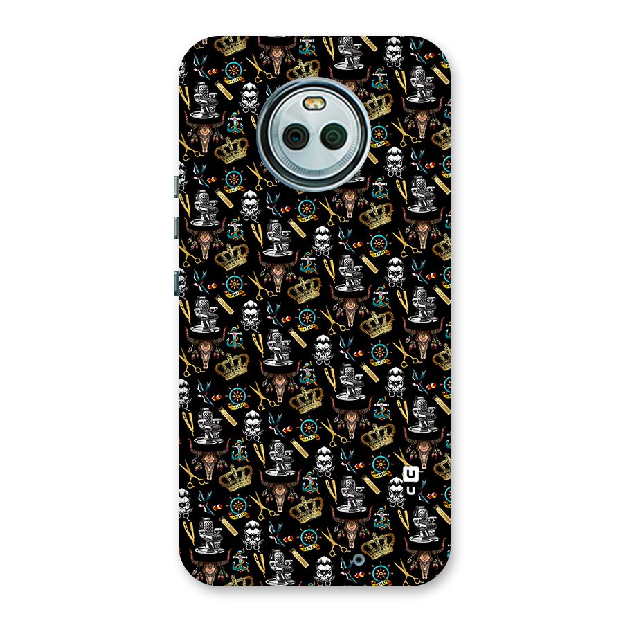 Cool Barber Pattern Back Case for Moto X4