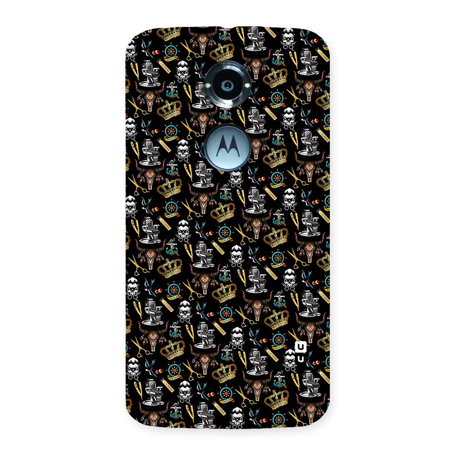 Cool Barber Pattern Back Case for Moto X 2nd Gen
