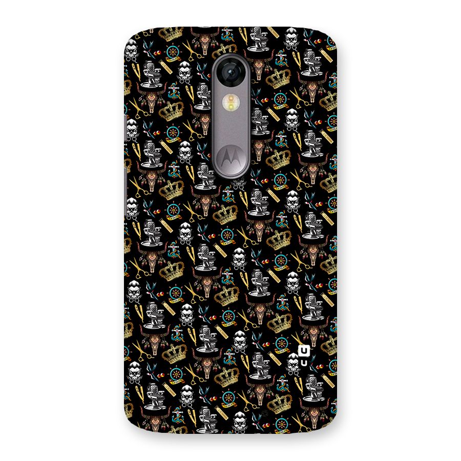Cool Barber Pattern Back Case for Moto X Force