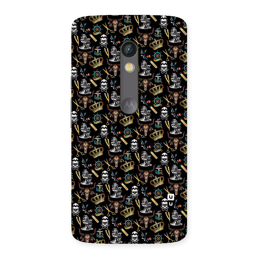 Cool Barber Pattern Back Case for Moto X Play