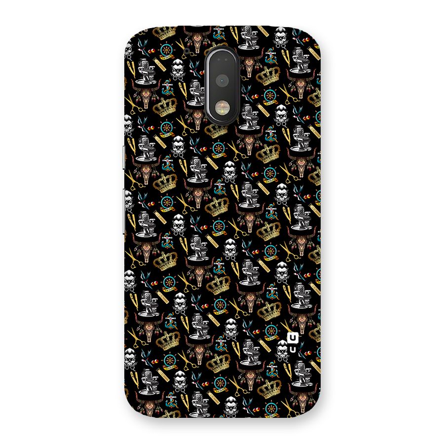 Cool Barber Pattern Back Case for Motorola Moto G4